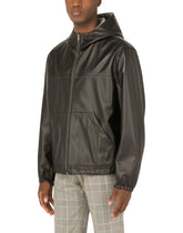 Reversible leather jacket with DG patch -  | Dolce & Gabbana