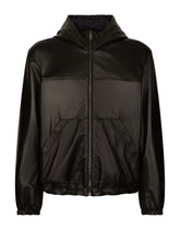 Reversible pinstripe wool and leather jacket -  | Dolce & Gabbana