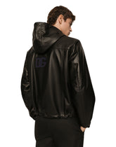 Reversible pinstripe wool and leather jacket -  | Dolce & Gabbana