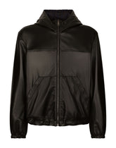 Reversible pinstripe wool and leather jacket -  | Dolce & Gabbana