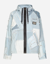 Denim patchwork jacket with hood -  | Dolce &amp; Gabbana