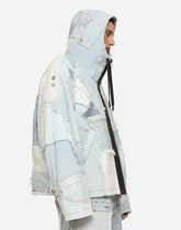 Denim patchwork jacket with hood -  | Dolce &amp; Gabbana