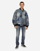 Stretch patchwork denim jacket -  | Dolce &amp; Gabbana