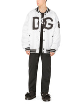 Satin jacket with DG embroidery and patch -  | Dolce & Gabbana