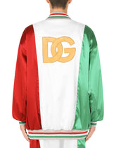 Satin jacket with patch -  | Dolce & Gabbana