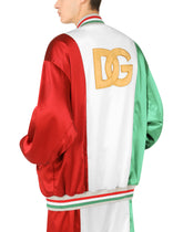 Satin jacket with patch -  | Dolce & Gabbana
