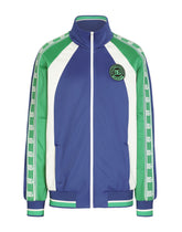 Zip-up sweatshirt with side bands and patch embellishment -  | Dolce & Gabbana