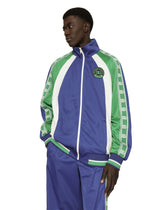 Zip-up sweatshirt with side bands and patch embellishment -  | Dolce & Gabbana