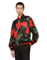 Poppy-print nylon jacket -  | Dolce & Gabbana