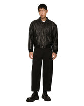 Vintage leather jacket with branded tag -  | Dolce &amp; Gabbana