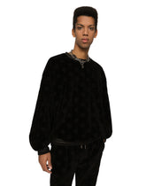 Jersey jacquard sweatshirt with DG logo -  | Dolce & Gabbana