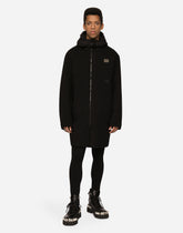 Stretch jersey parka with hood and tag -  | Dolce &amp; Gabbana