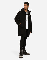 Stretch jersey parka with hood and tag -  | Dolce &amp; Gabbana