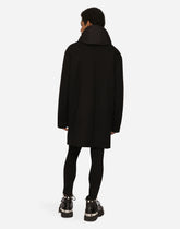 Stretch jersey parka with hood and tag -  | Dolce &amp; Gabbana