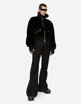 High-necked faux fur jacket -  | Dolce &amp; Gabbana