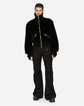 High-necked faux fur jacket -  | Dolce &amp; Gabbana
