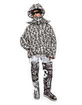 Quilted nylon jacket with hood and DG logo print -  | Dolce & Gabbana