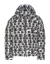 Quilted nylon jacket with hood and DG logo print -  | Dolce &amp; Gabbana