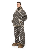 DG-logo jacquard jacket with faux fur -  | Dolce &amp; Gabbana
