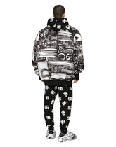 Satin jacket with all-over logo print -  | Dolce &amp; Gabbana