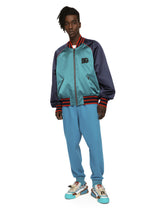 Satin jacket with embroidered DG patch -  | Dolce & Gabbana
