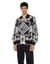 Marina-print silk bomber jacket -  | Dolce & Gabbana