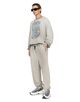 Melange jersey round-neck sweatshirt with print -  | Dolce & Gabbana