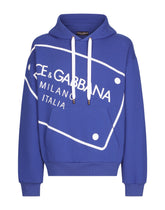Jersey hoodie with logo tag -  | Dolce & Gabbana