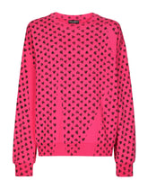 Round-neck jersey sweatshirt with DG heart print -  | Dolce & Gabbana