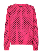 Round-neck jersey sweatshirt with DG heart print -  | Dolce & Gabbana