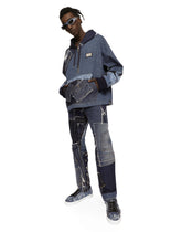 Stretch patchwork denim hoodie -  | Dolce &amp; Gabbana