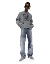Melange jersey hoodie with print -  | Dolce & Gabbana