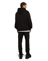 Hoodie with rhinestone-detailed DG patch -  | Dolce & Gabbana