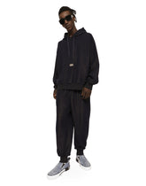Jersey hoodie with logo tag -  | Dolce & Gabbana