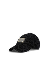 Baseball cap with flocked leopard print -  | Dolce &amp; Gabbana