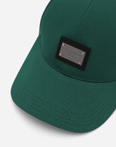 Cotton baseball cap with logo tag -  | Dolce &amp; Gabbana