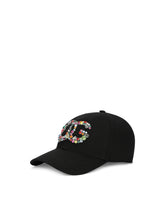 Baseball cap with crystal-embellished DG logo -  | Dolce & Gabbana
