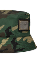 Nylon bucket hat with camouflage print -  | Dolce & Gabbana
