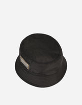 Nylon bucket hat with branded plate -  | Dolce & Gabbana
