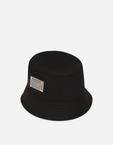 Nylon bucket hat with branded plate -  | Dolce & Gabbana