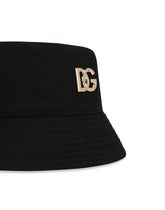 Stretch cotton bucket hat with patch -  | Dolce & Gabbana