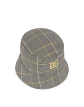 Stretch checked wool bucket hat with DG embroidery -  | Dolce & Gabbana