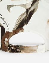 Gabardine baseball cap with tulip print -  | Dolce & Gabbana