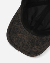 Cotton baseball cap with branded tag -  | Dolce & Gabbana