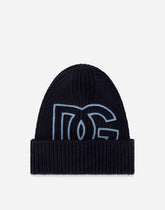 Knit cotton hat with DG patch -  | Dolce &amp; Gabbana