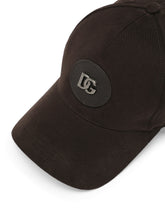 Cotton baseball cap with leather logo patch -  | Dolce &amp; Gabbana