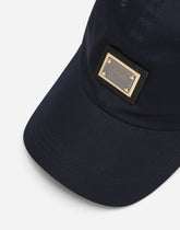 Cotton baseball cap with logo tag -  | Dolce &amp; Gabbana