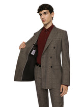Double-breasted glen plaid Martini-fit suit -  | Dolce & Gabbana