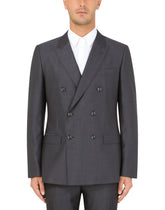 Double-breasted wool and silk Martini-fit suit -  | Dolce & Gabbana