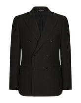 Double-breasted linen and cotton Taormina-fit suit -  | Dolce & Gabbana